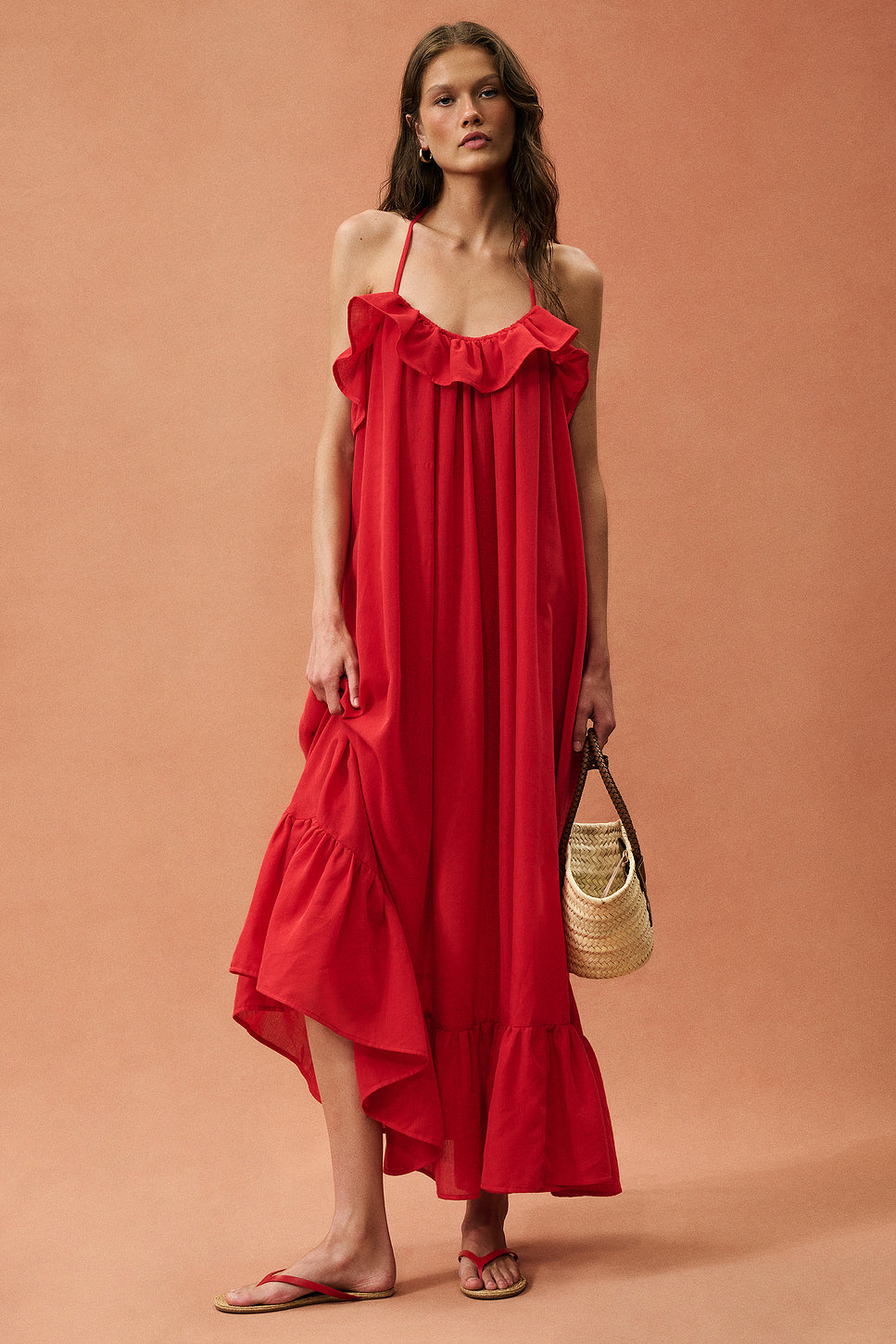 for FWRD The Ruffled Slip Dress in