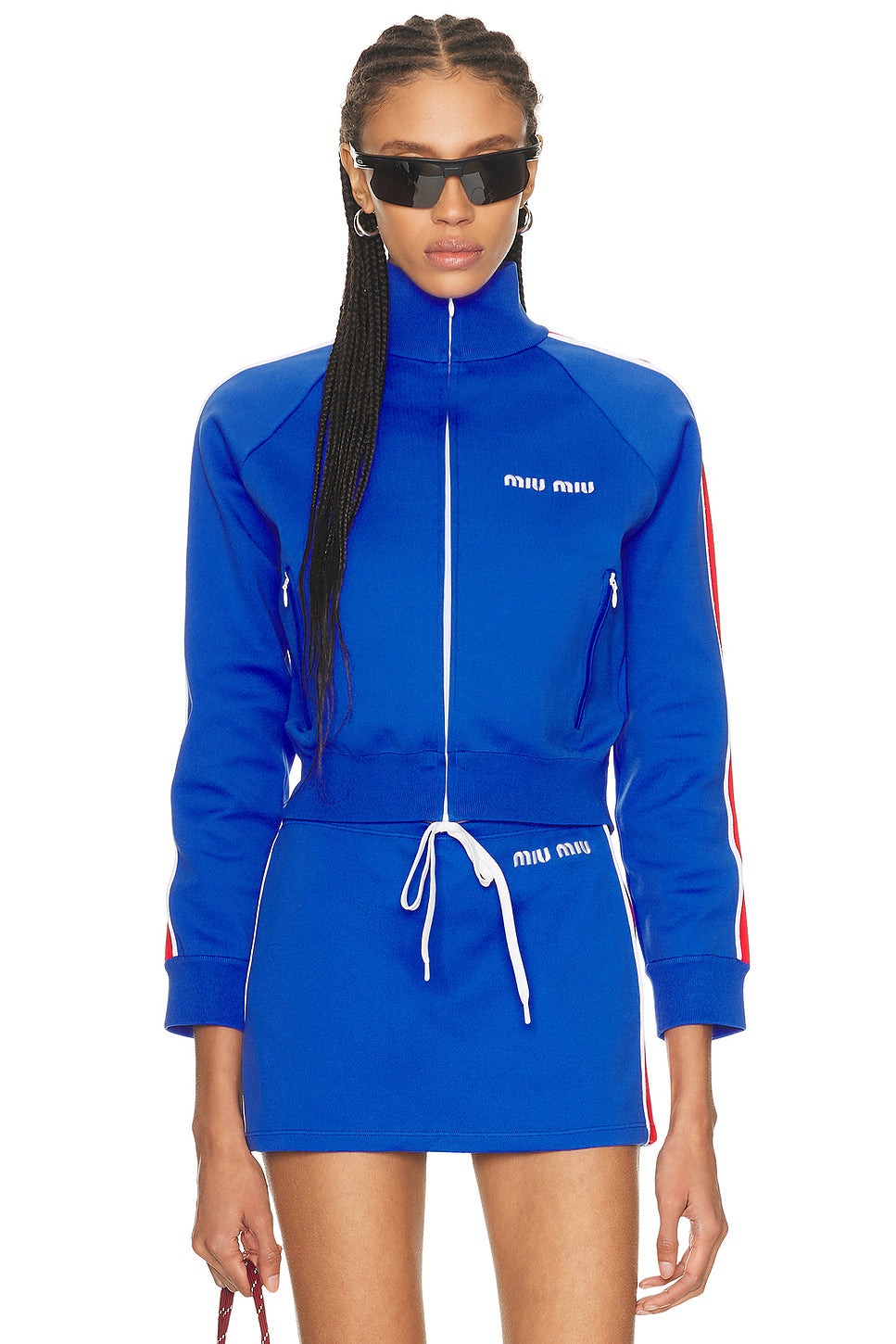 Nylon Zip Up Track Jacket
