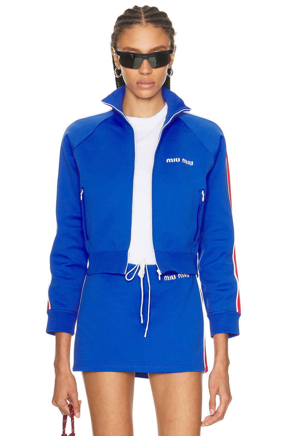 Nylon Zip Up Track Jacket