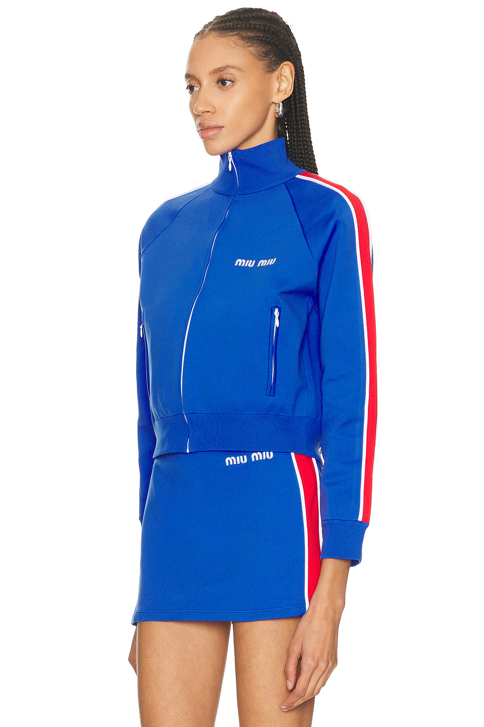 Nylon Zip Up Track Jacket