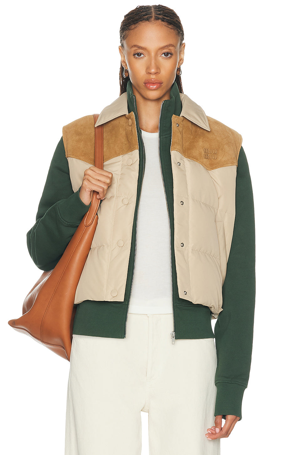 Tela Tec Piumino Pelle Vest