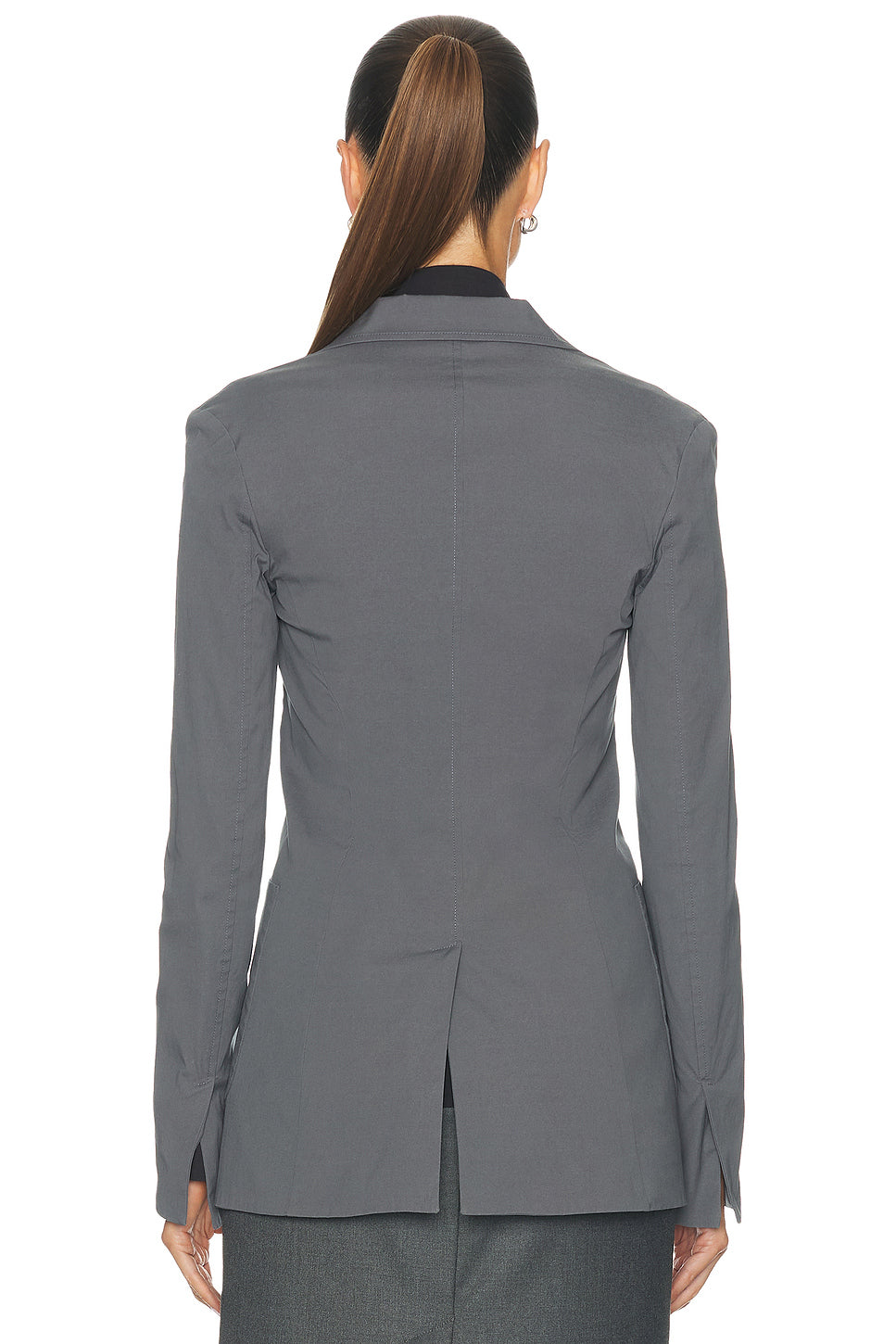 Popeline Stretch Washed Blazer