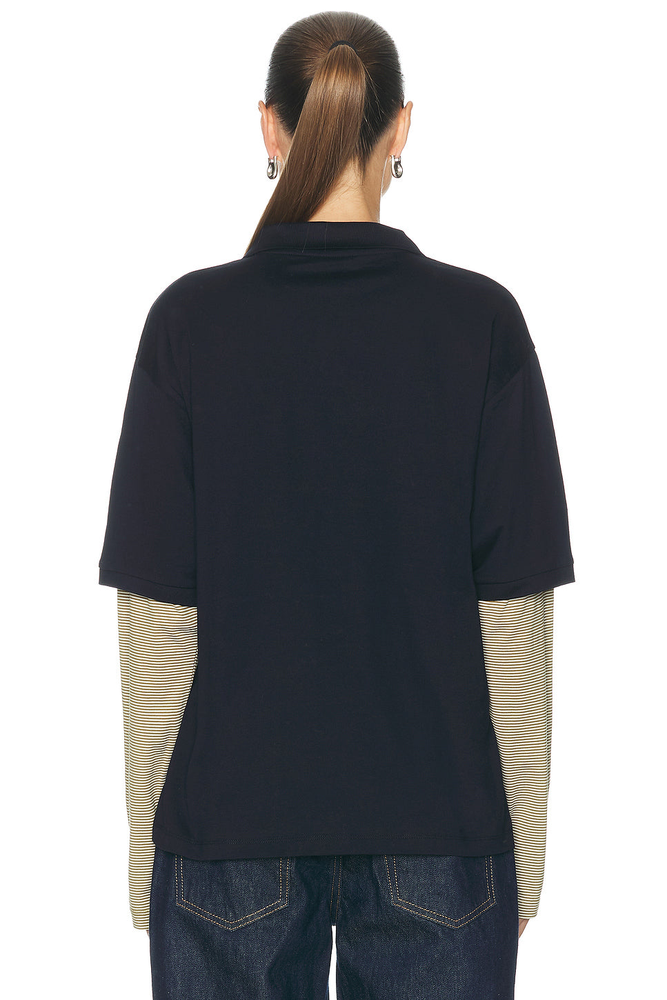Jersey Polo Top