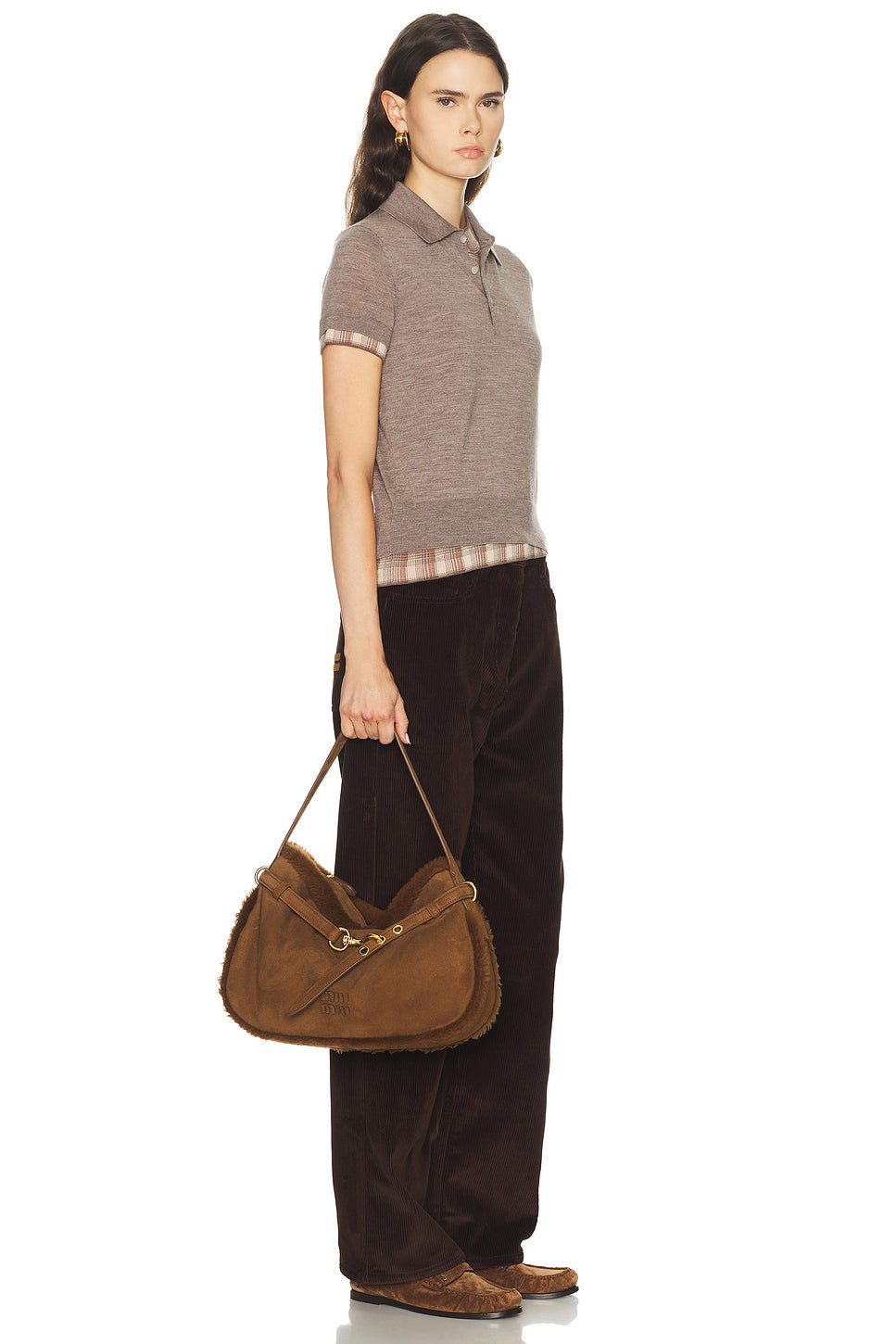 Aventure Camoscio Shearling Bag