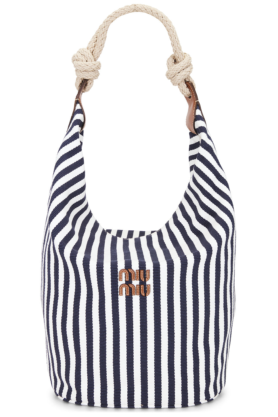 Cannette Righe Pelle Tote Bag
