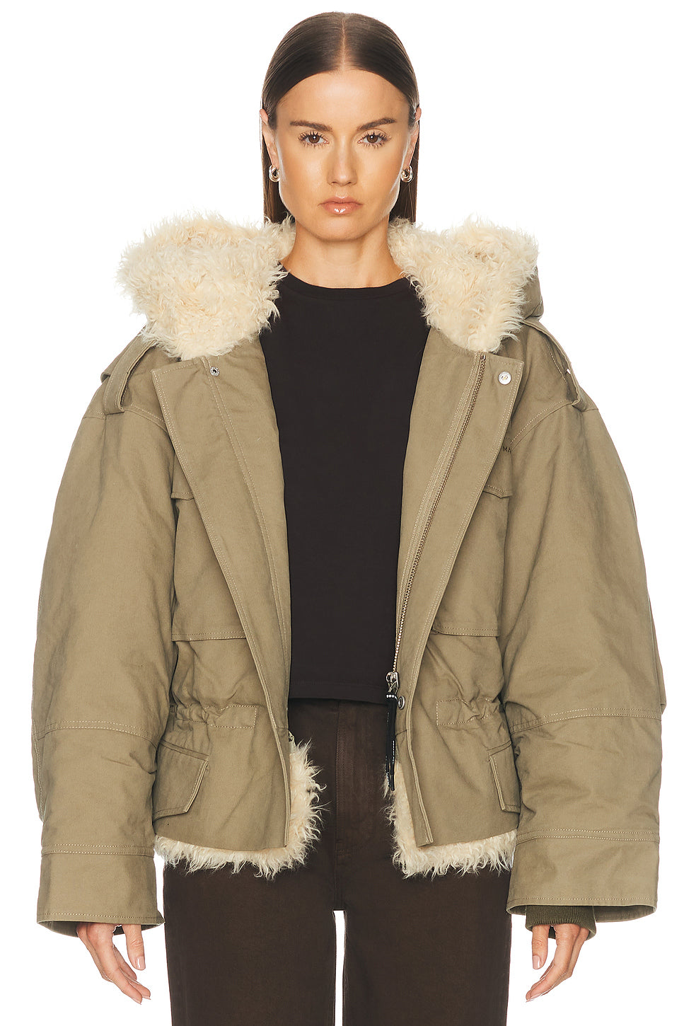 Cropped Cargo Parka