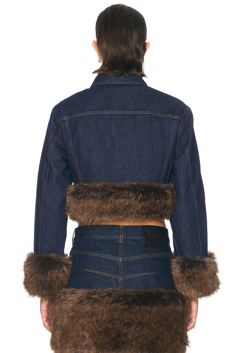 Faux Fur Shrunken Trucker