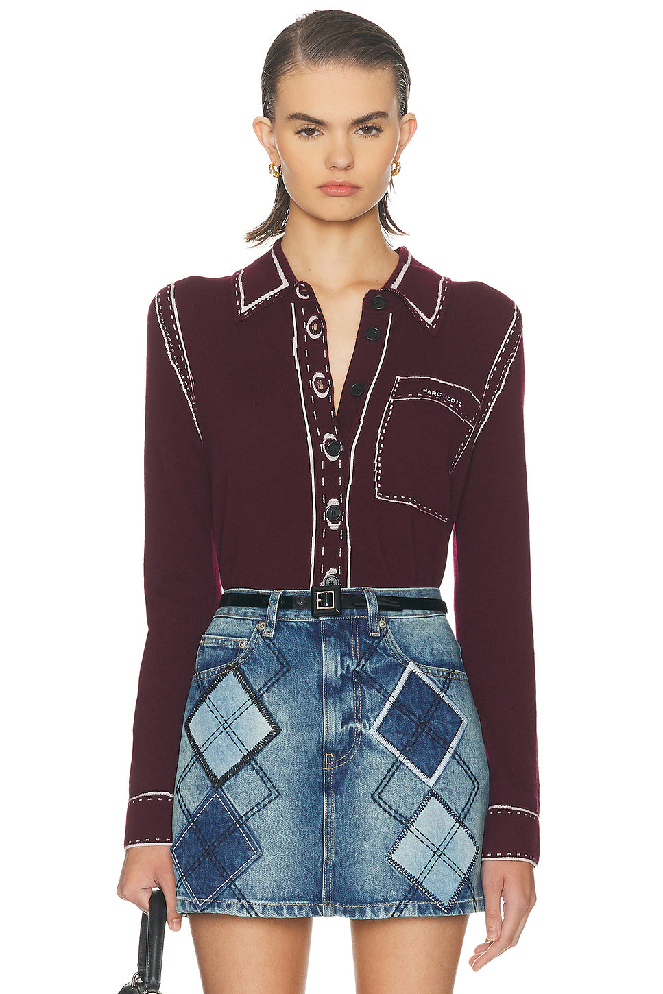 Trompe Loeil Button Down Top