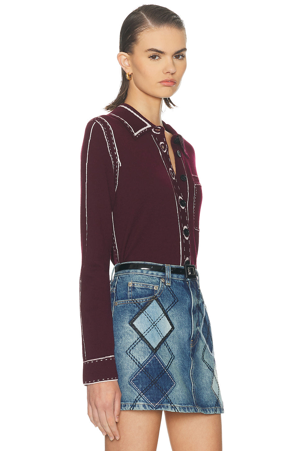 Trompe Loeil Button Down Top