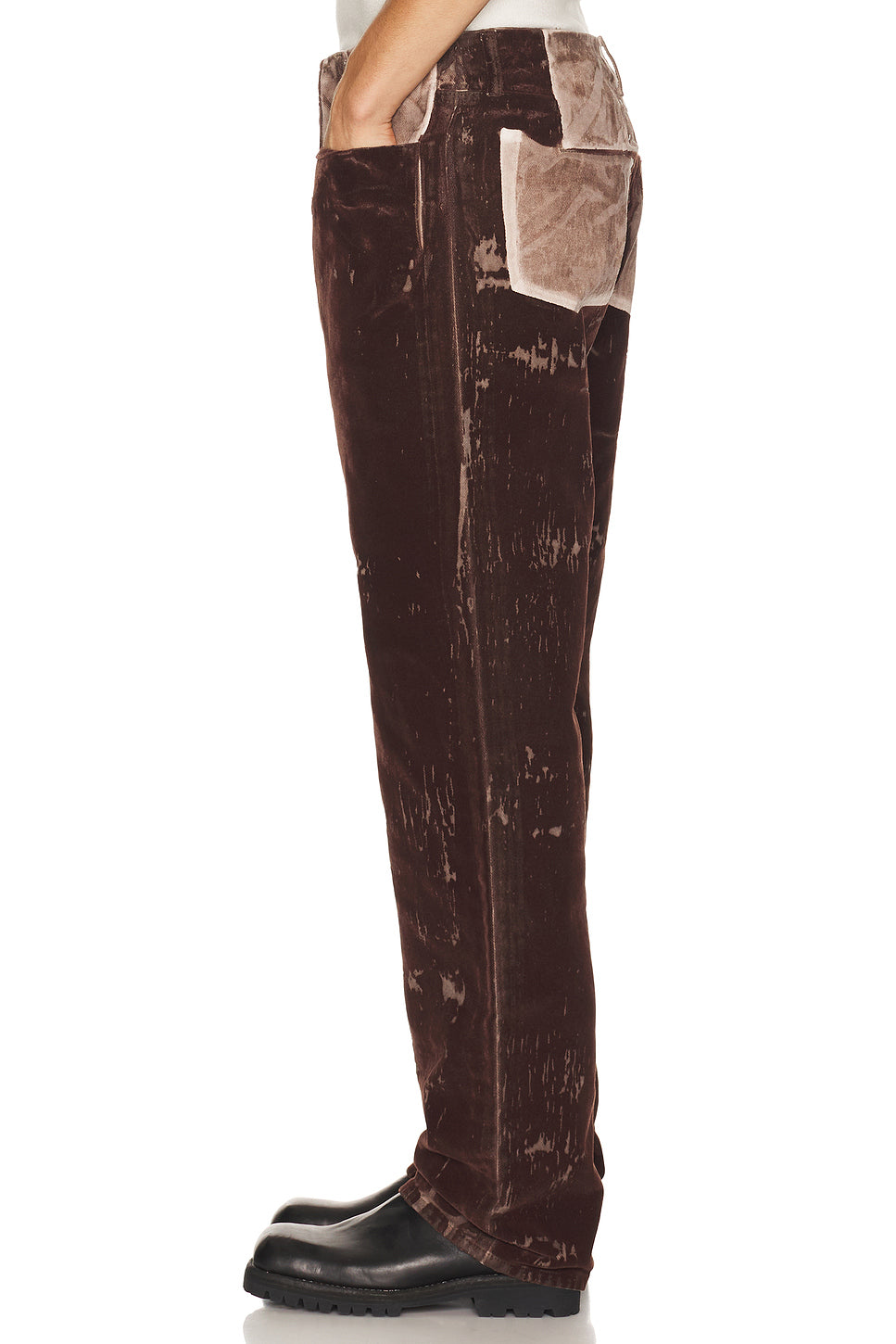 Flocked Denim Trousers