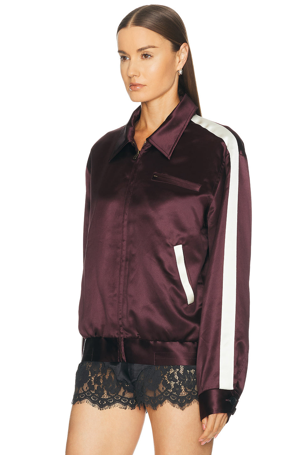 Satin Bomber Jacket