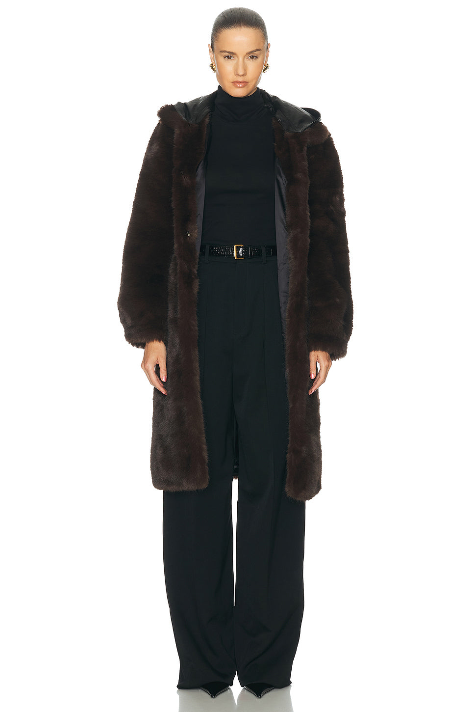 Penny Maxi Faux Fur Coat