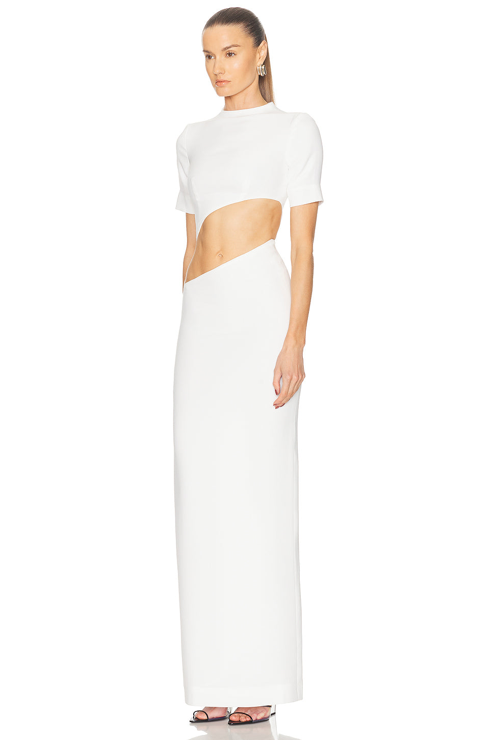 Short Sleeve Front Cutout Dress