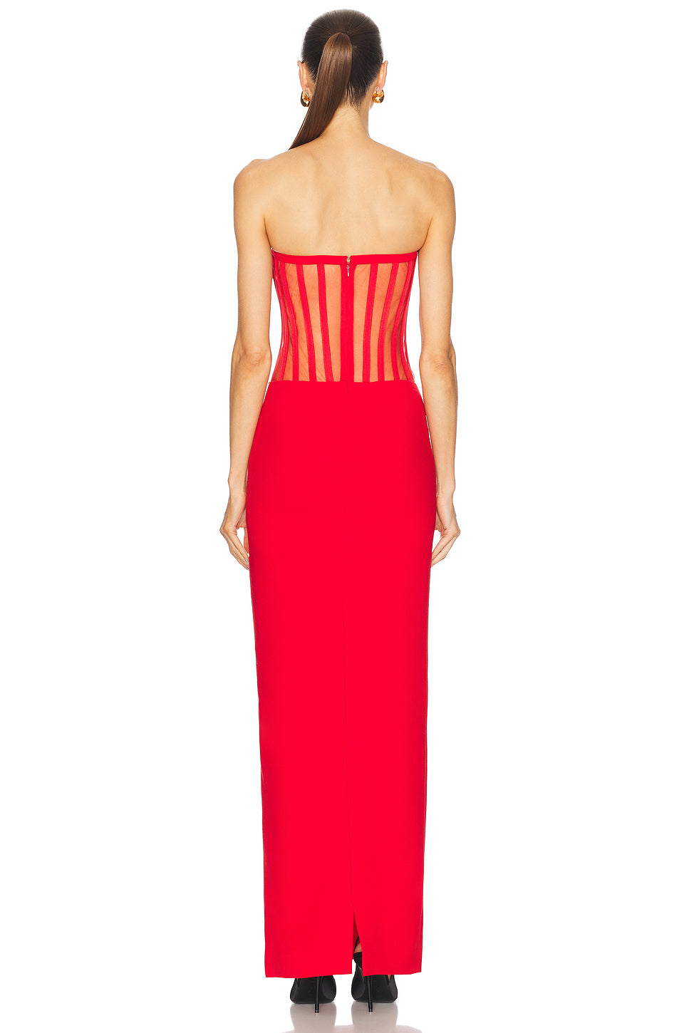 Sweetheart Exposed Bustier Maxi Dress