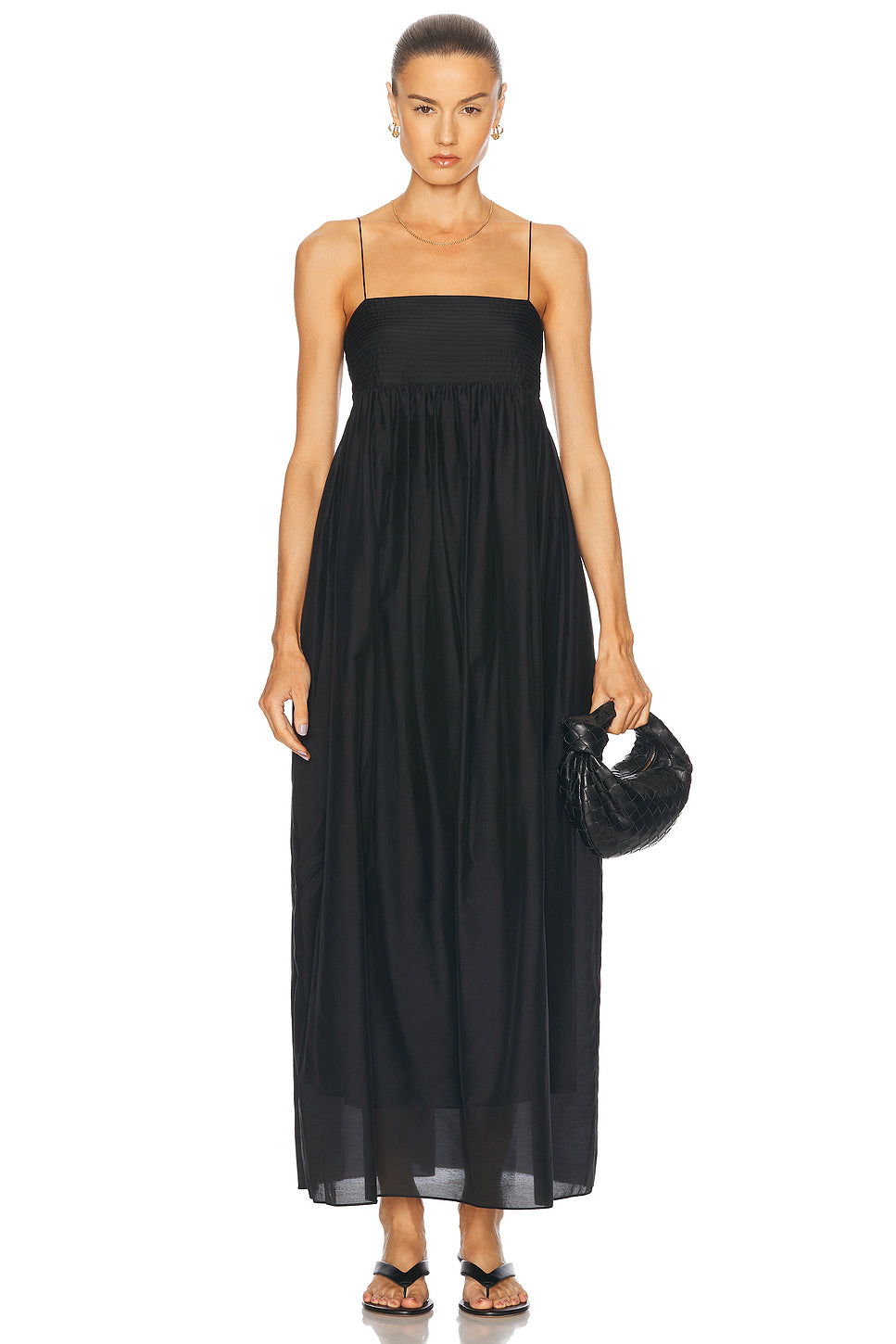 Empire Pintuck Bodice Dress