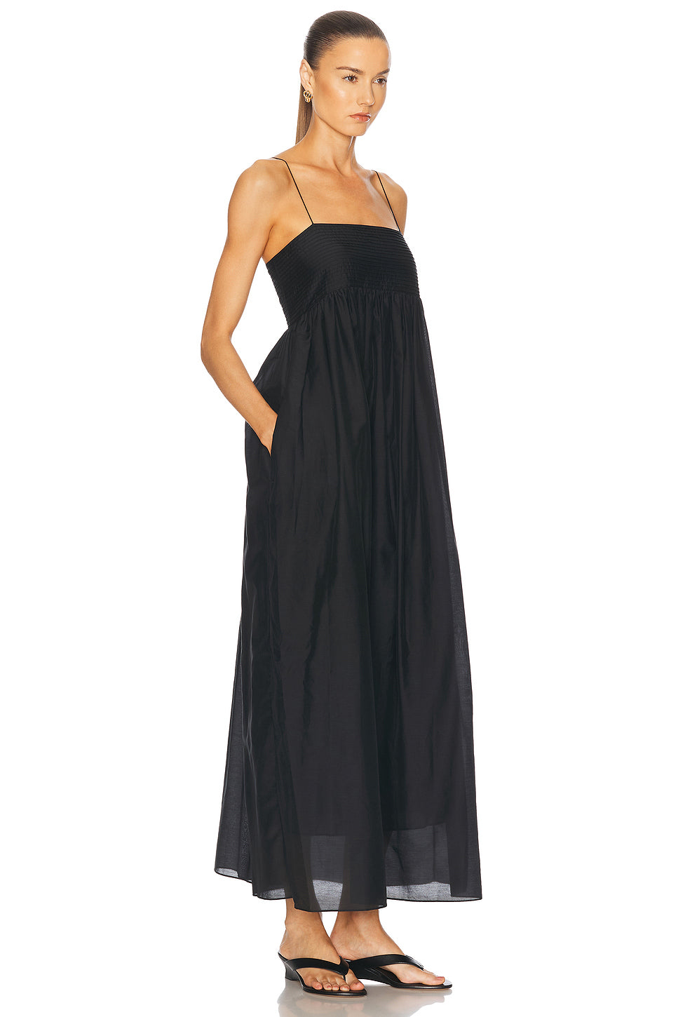 Empire Pintuck Bodice Dress