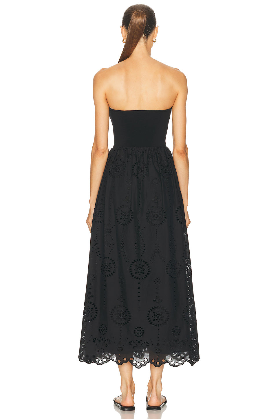 Knit And Broderie Dress