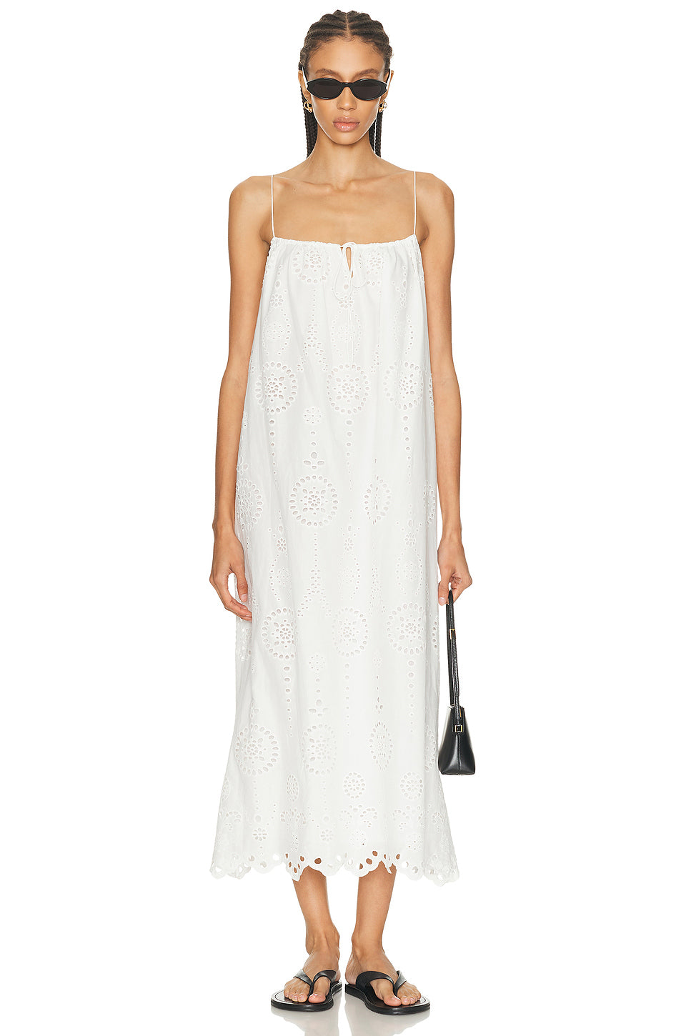 Broderie Cami Midi Dress