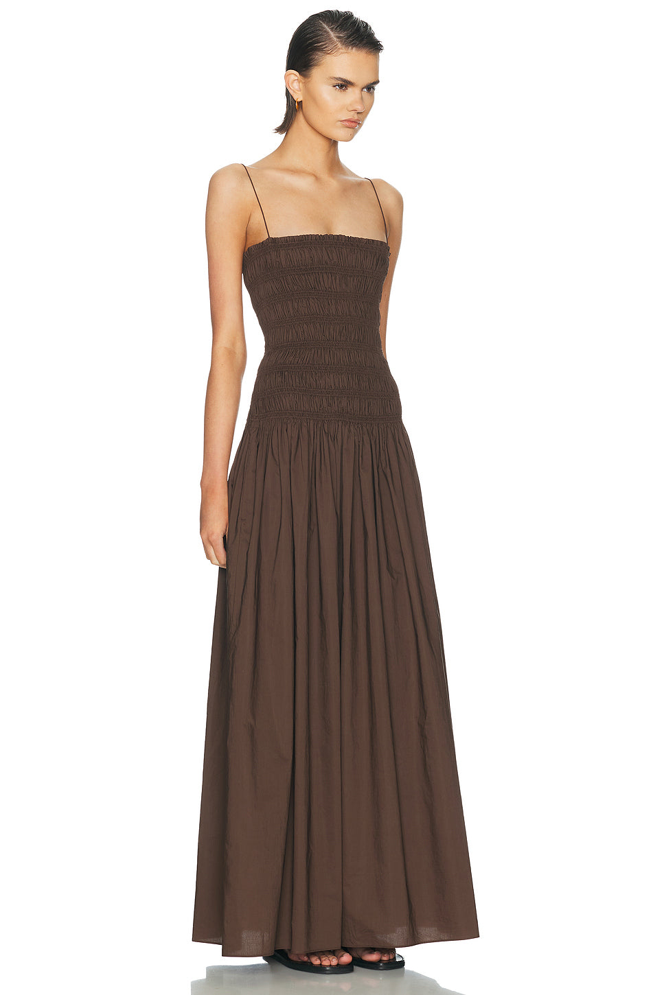 Shirred Drop Waist Dress
