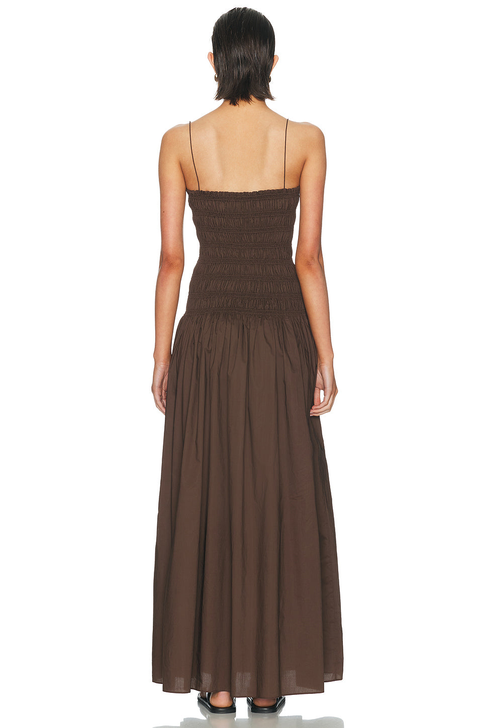 Shirred Drop Waist Dress