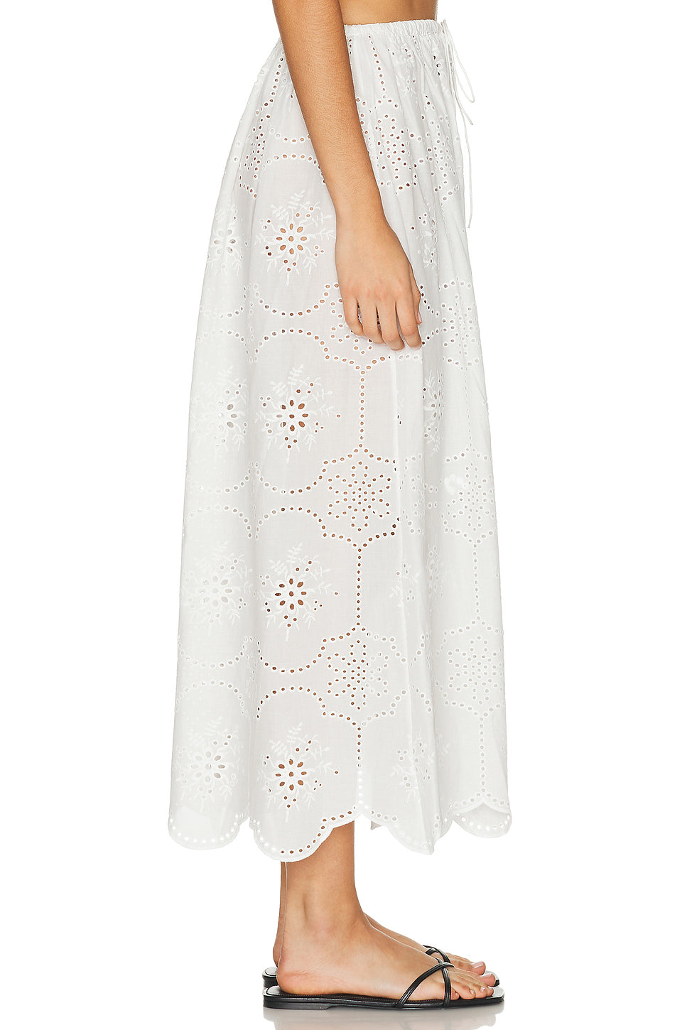 Broderie Midi Skirt