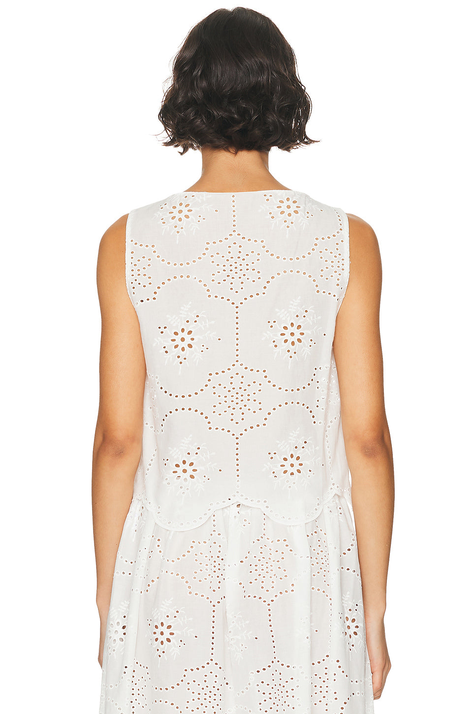 Broderie Tie Top