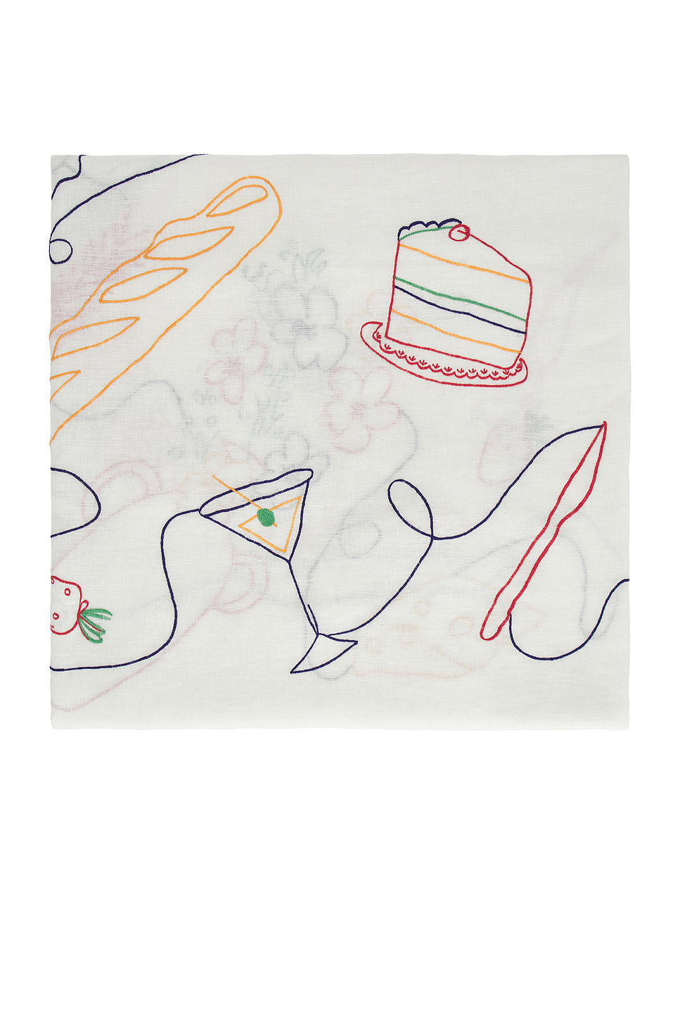 Linen Embroidered Tablecloth