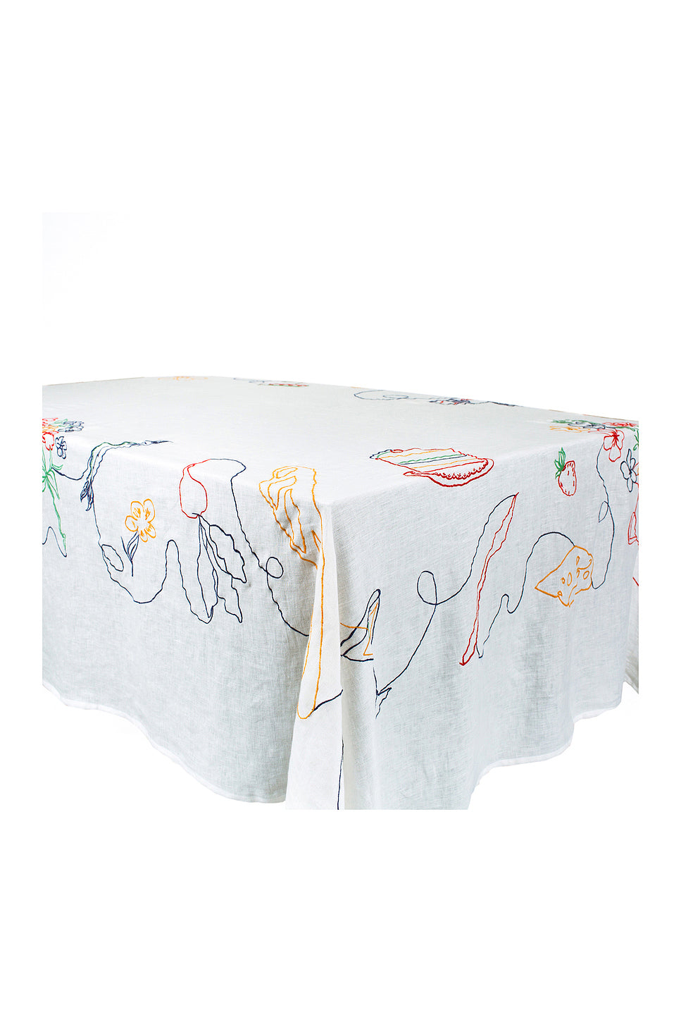 Linen Embroidered Tablecloth