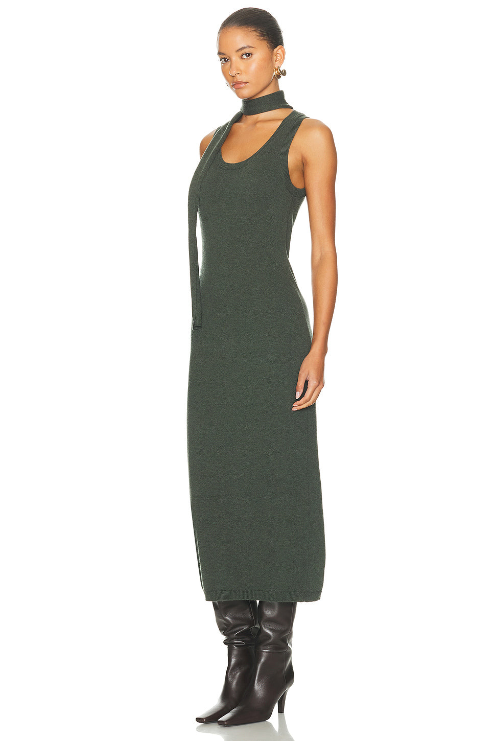 Scarf Tank Midi Dress