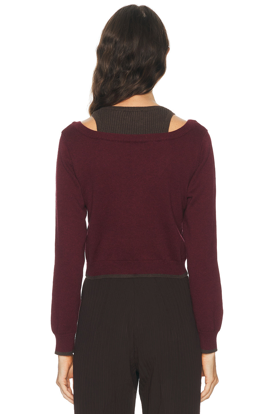 Color Block Layered Tank Sweater