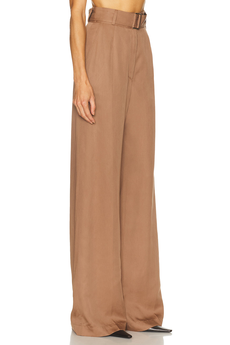 Belted Wide Leg Trouser