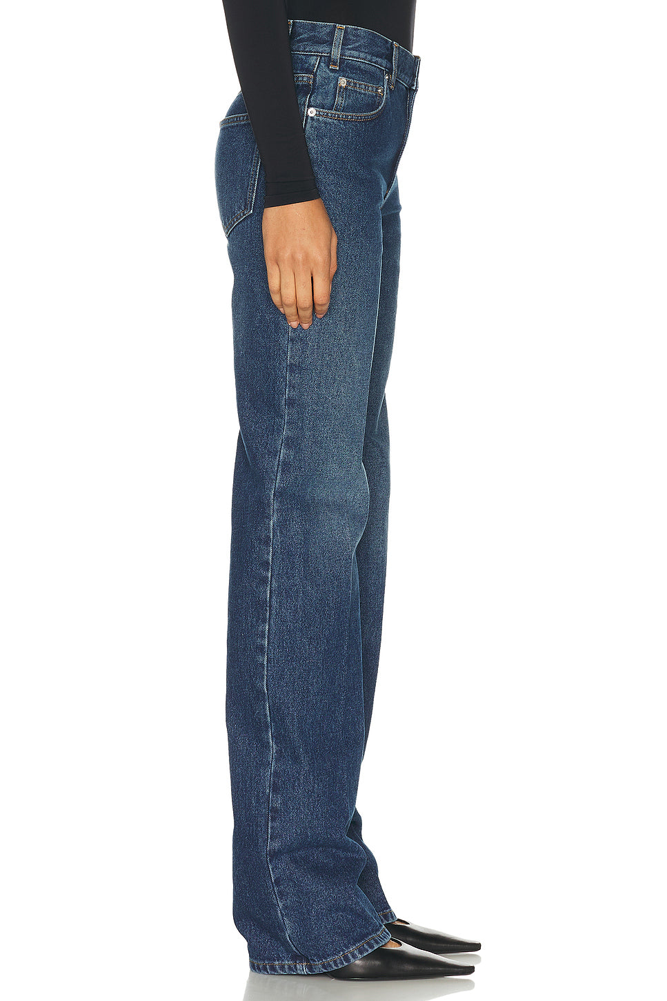 Mid Rise Wide Leg