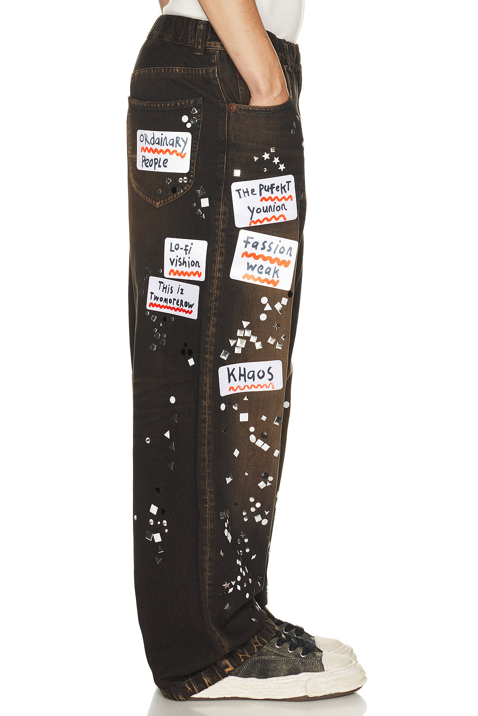 Denim Jeans With Sticker