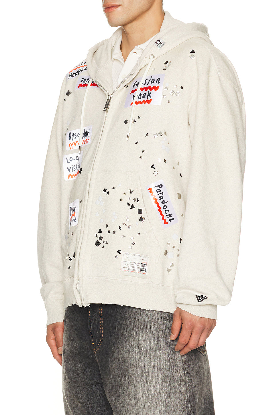 Embellished Sticker Parka