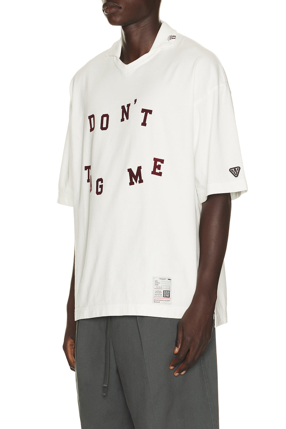 Dont Tag Me Flocky Collared Tee