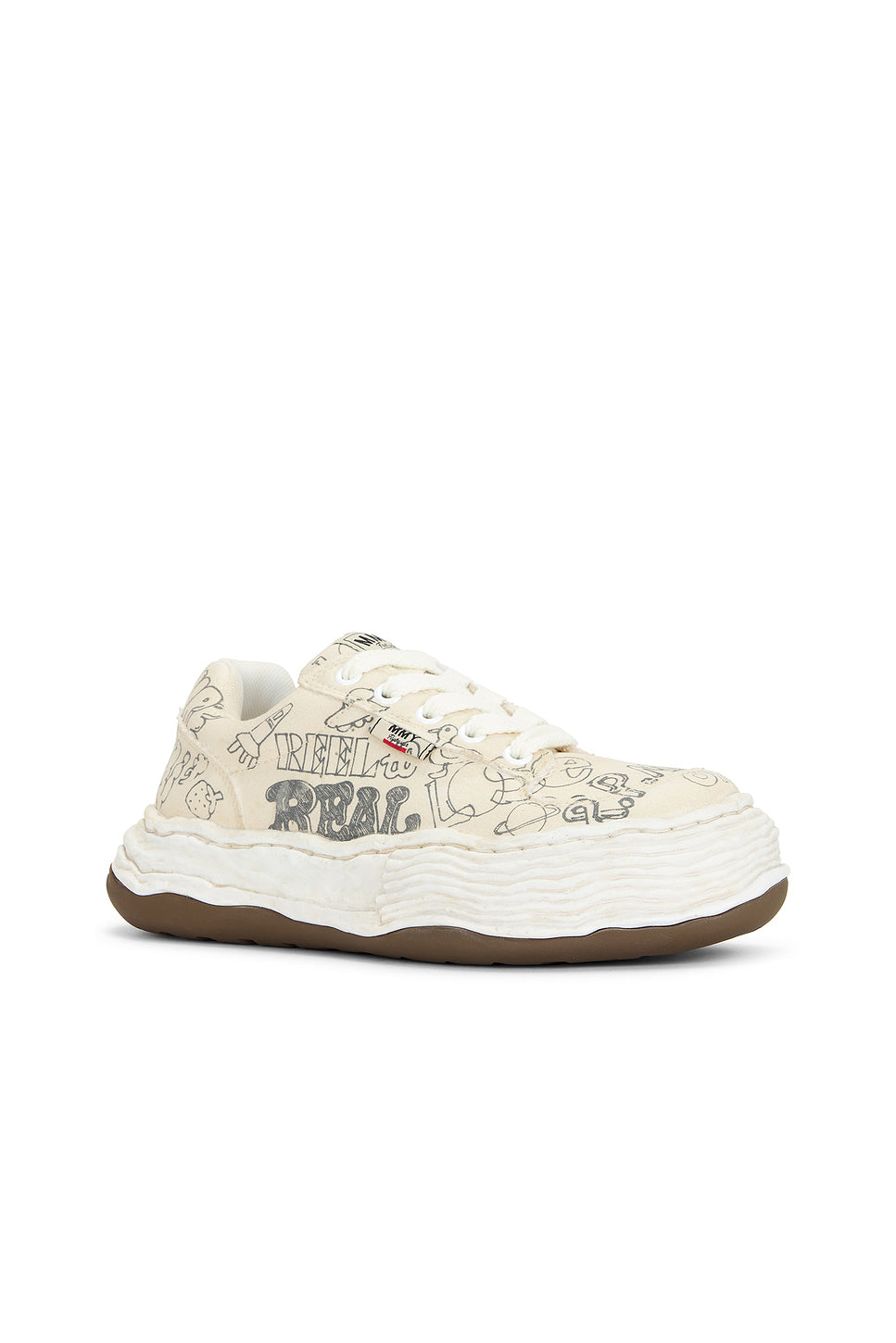 Oliver Original Sole Graffiti Printed Canvas Low-Top Sneaker