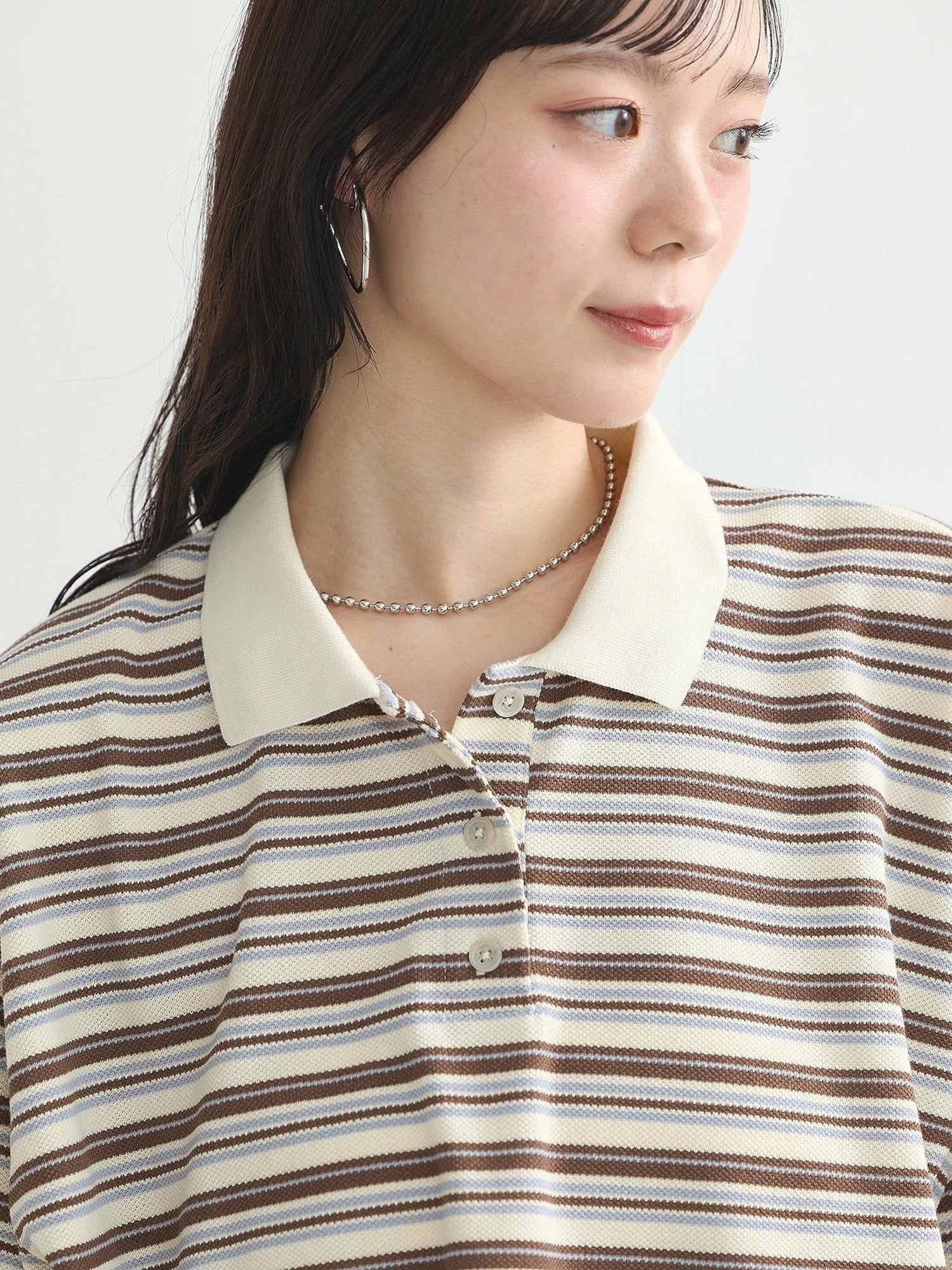 Meiko Retro Striped Polo Shirt