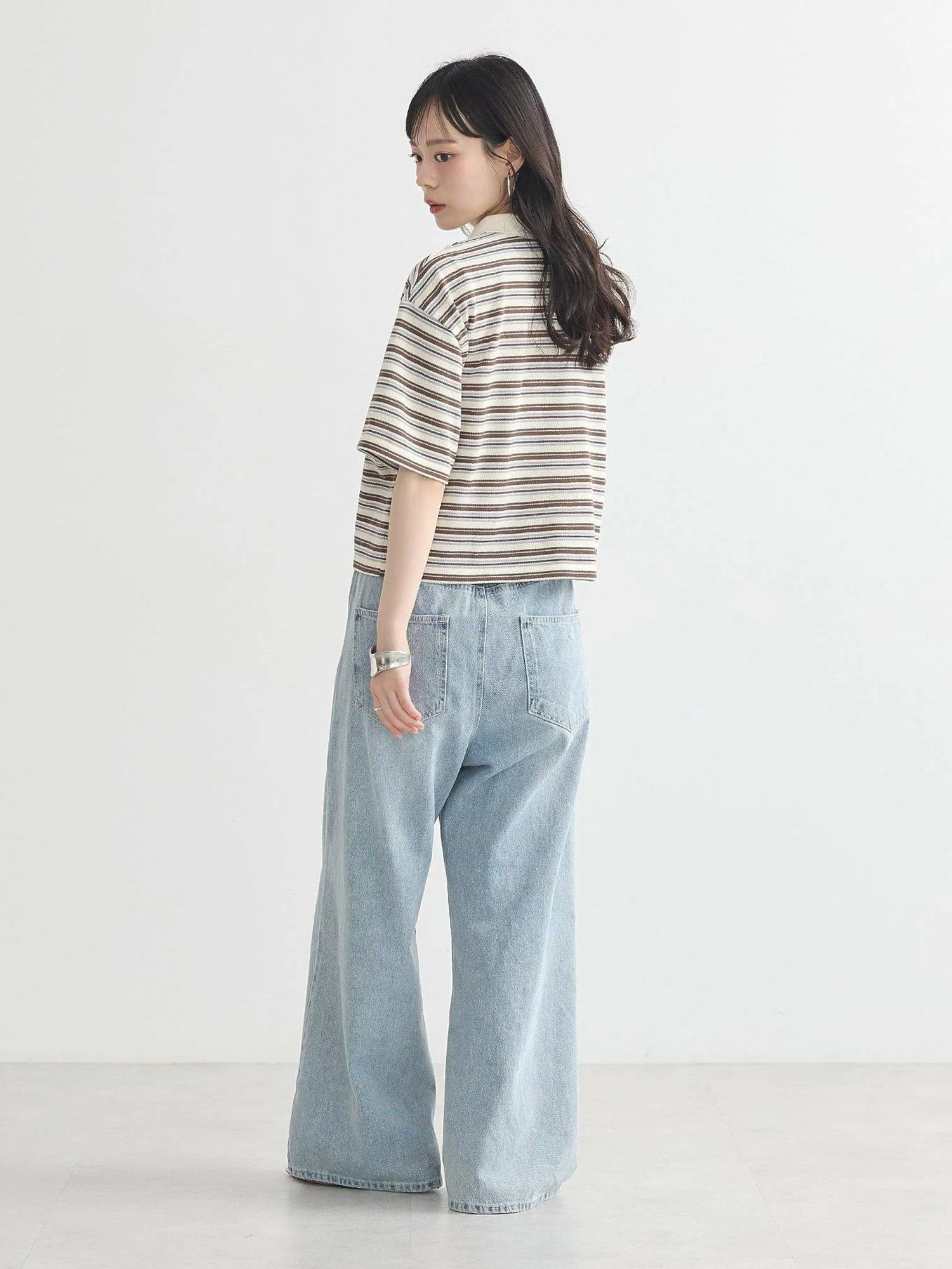 Meiko Retro Striped Polo Shirt