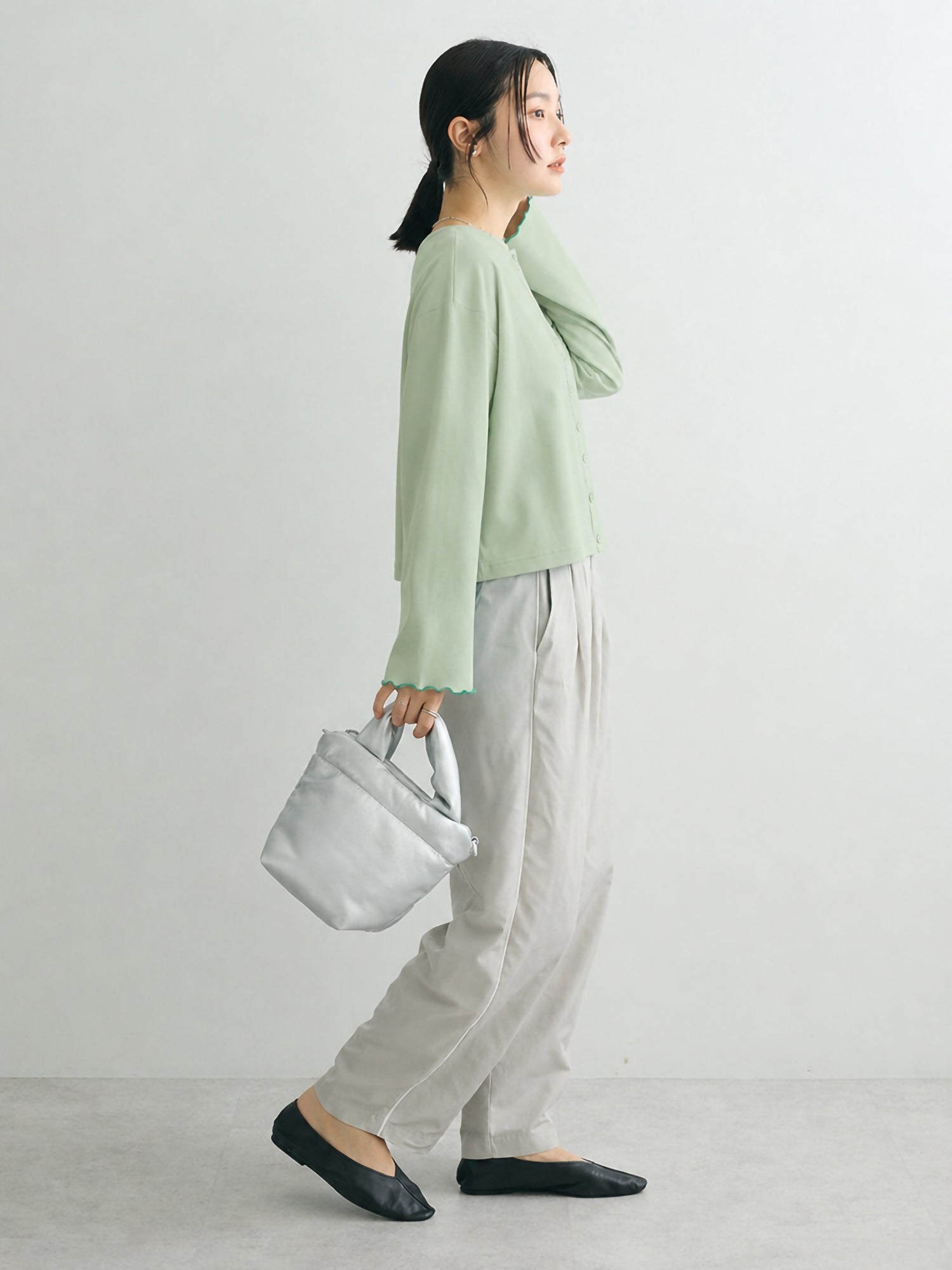 Minakaze (Cool To Touch/Uv Protection) Sleeve Mellow Short Length Cardigan