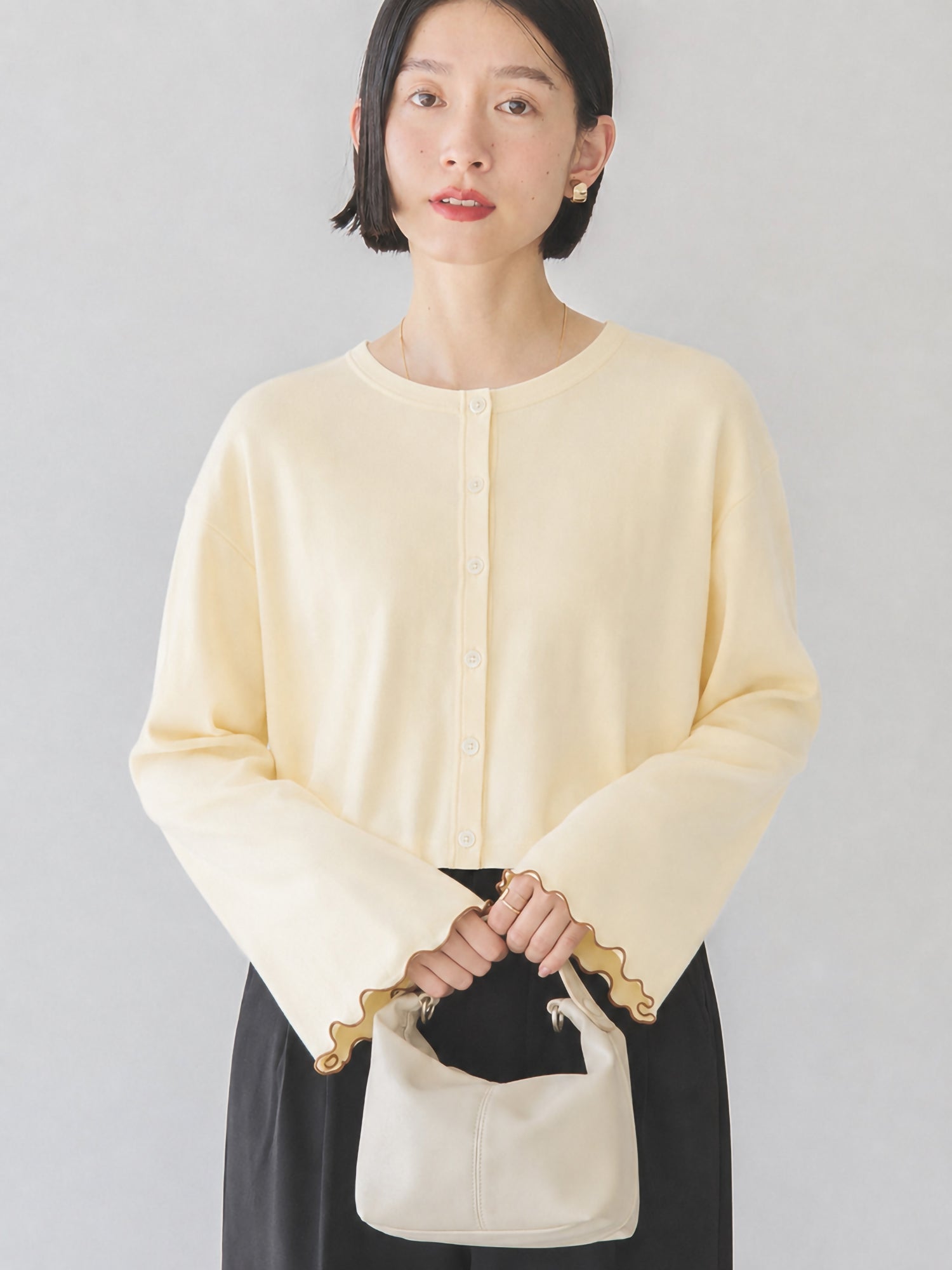 Minakaze (Cool To Touch/Uv Protection) Sleeve Mellow Short Length Cardigan