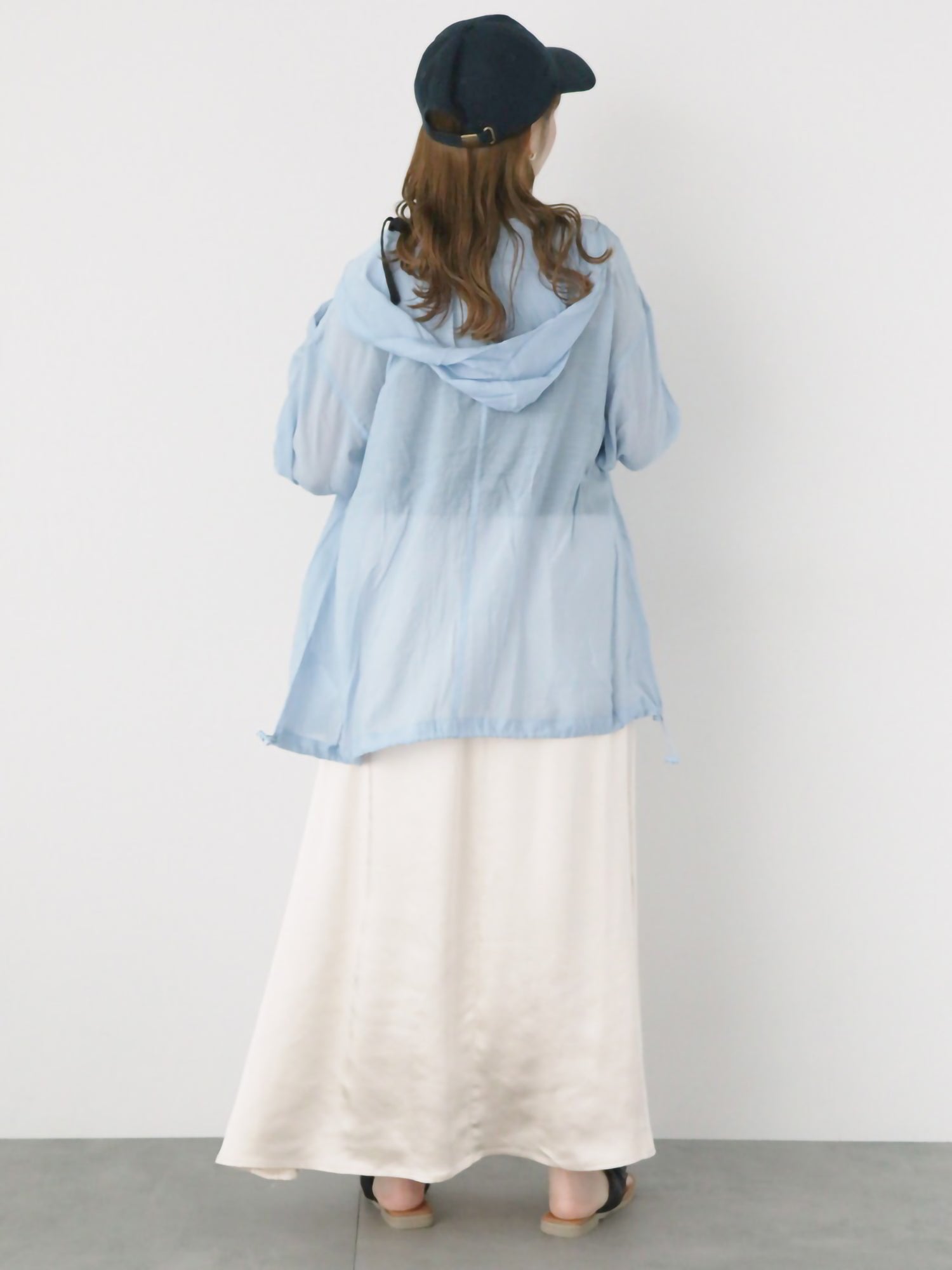 Mizuhara Sheer Zip Hoodie Shirt
