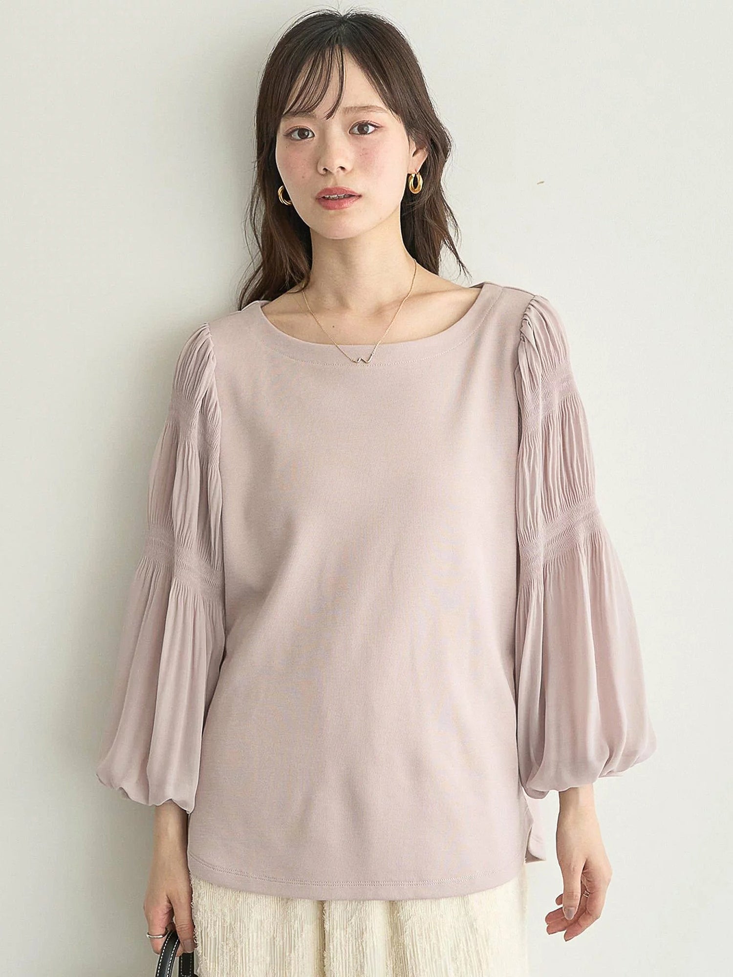 Moji Pleated Sleeve Blouse