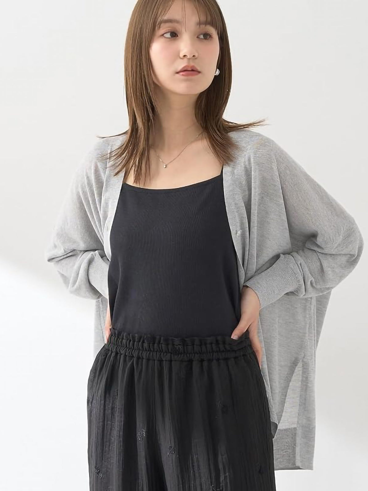 Mokuren Sheer Loose Cardigan