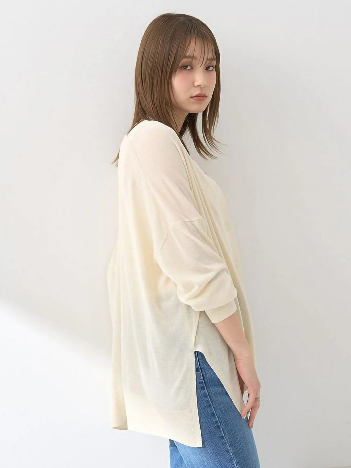 Mokuren Sheer Loose Cardigan