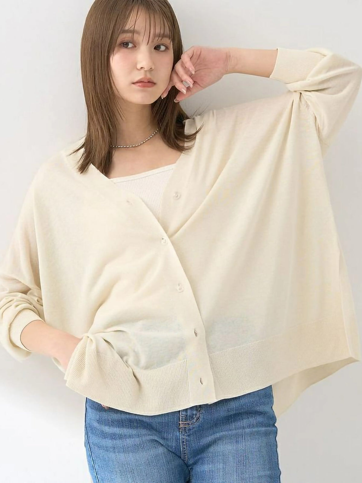 Mokuren Sheer Loose Cardigan