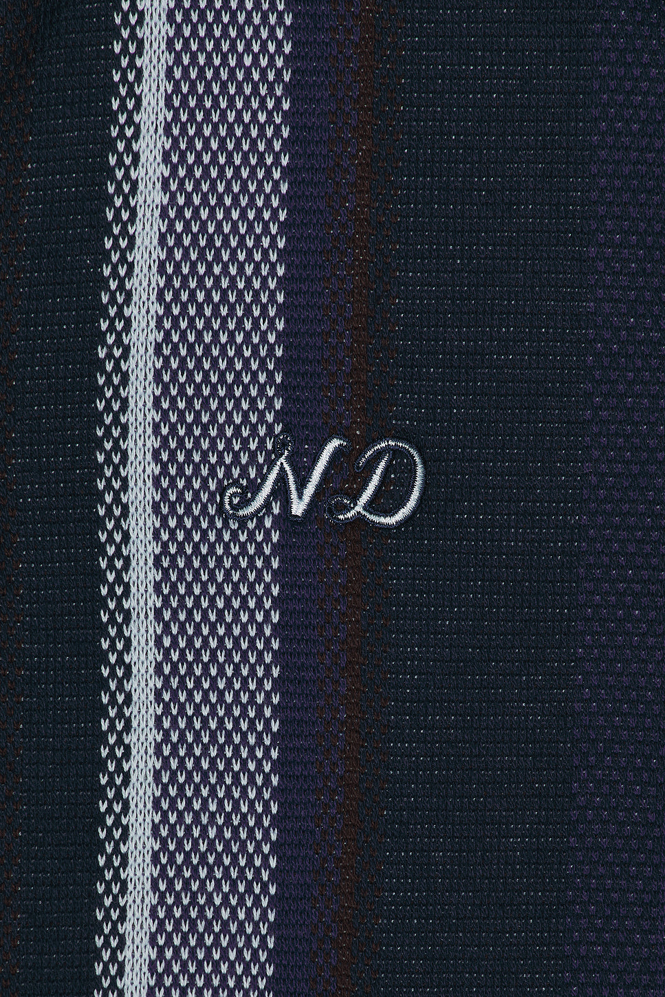 Long Sleeve Striped Polo