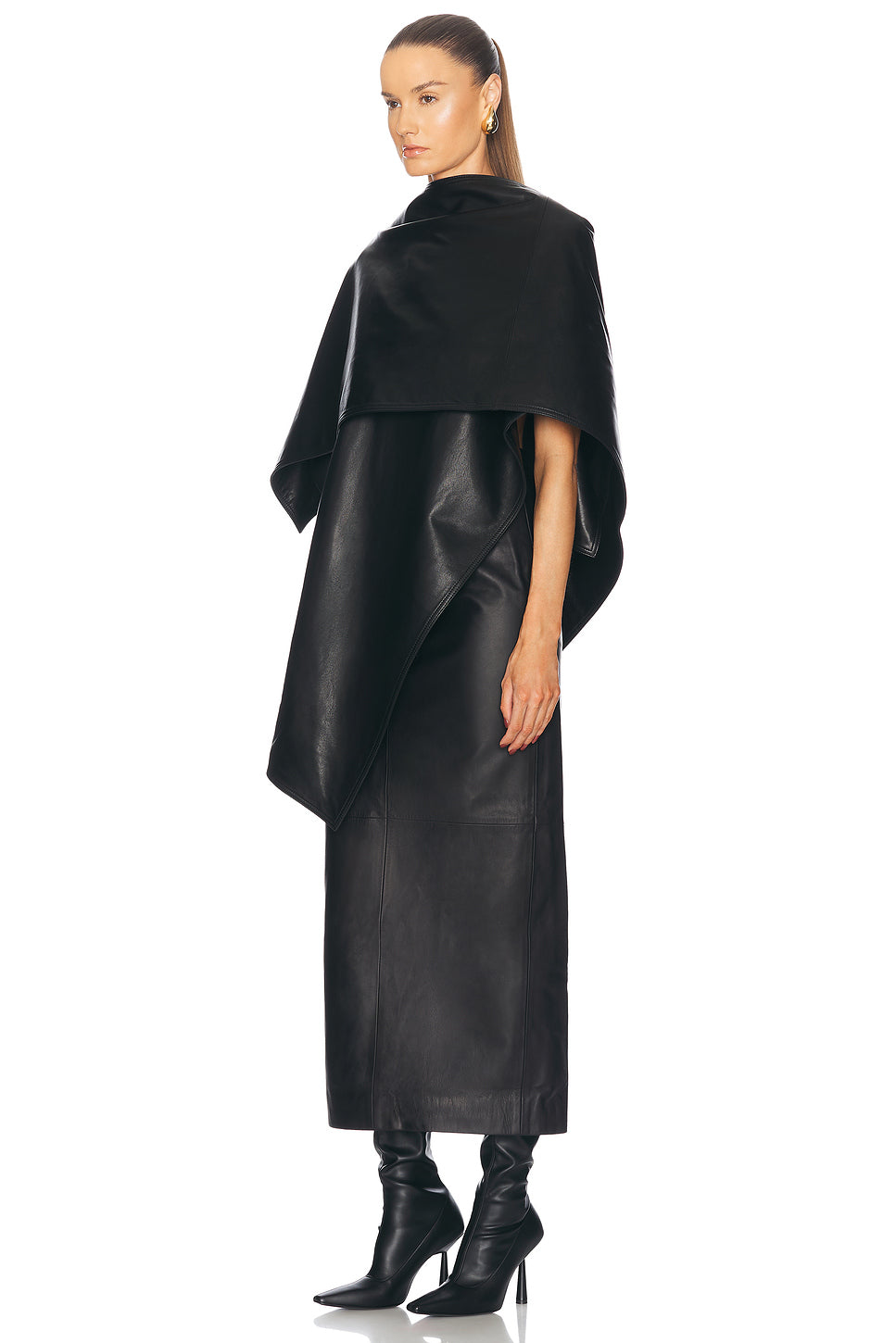 Edra Sleek Leather Cape