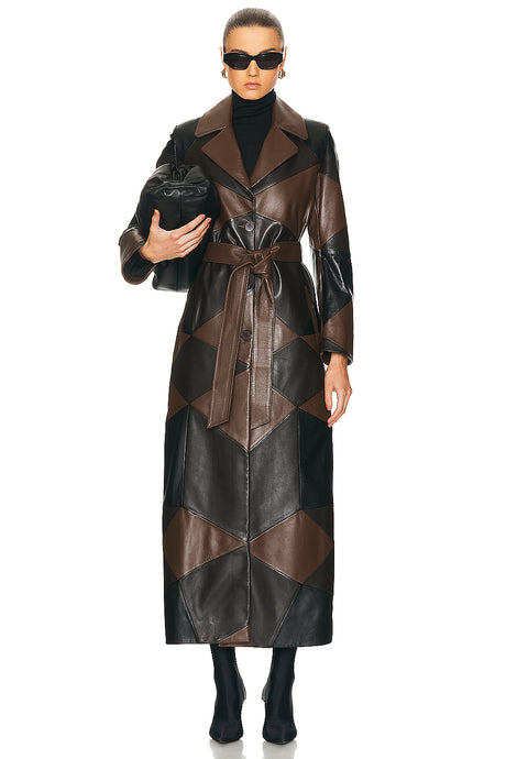 for FWRD Sonja Patchwork Trench Coat