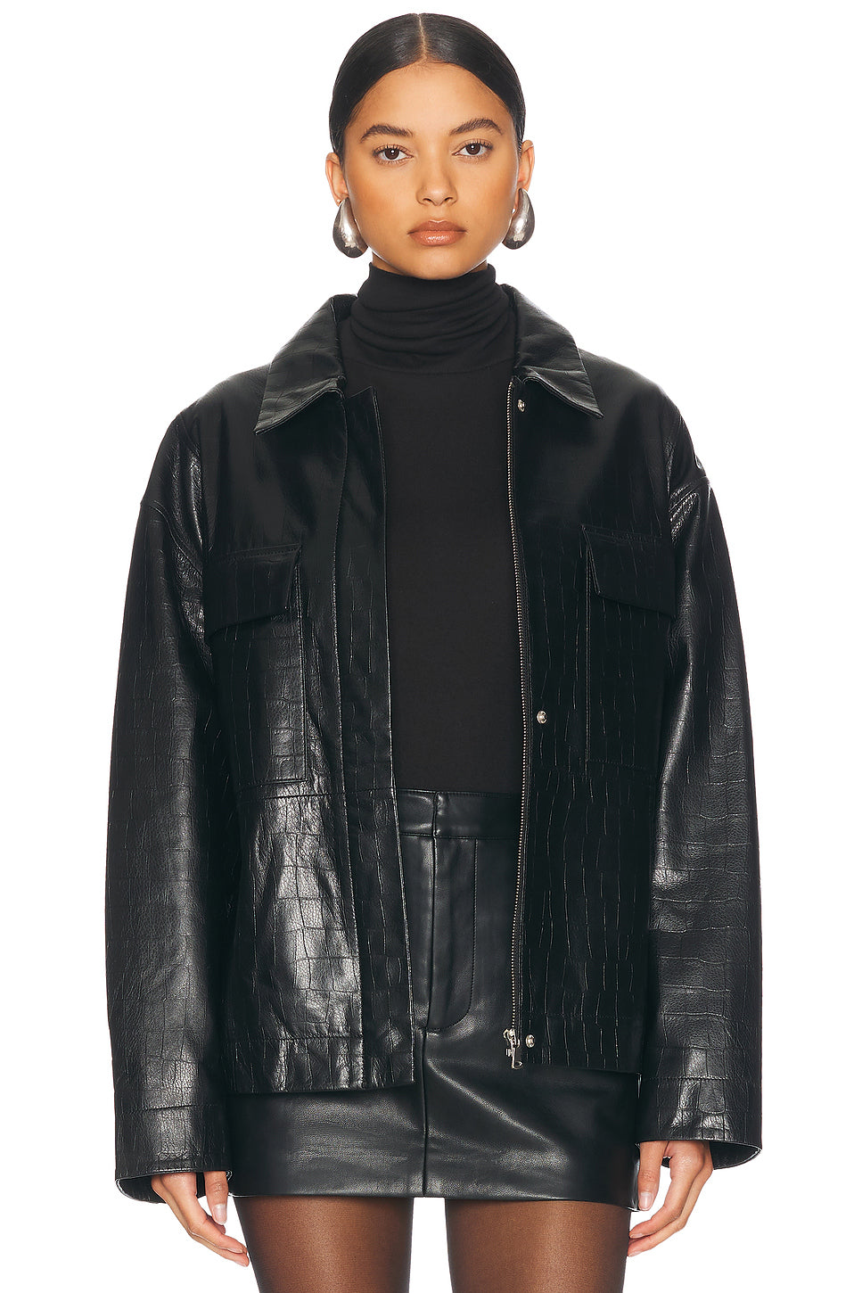 Tilda Waist-Tied Leather Jacket