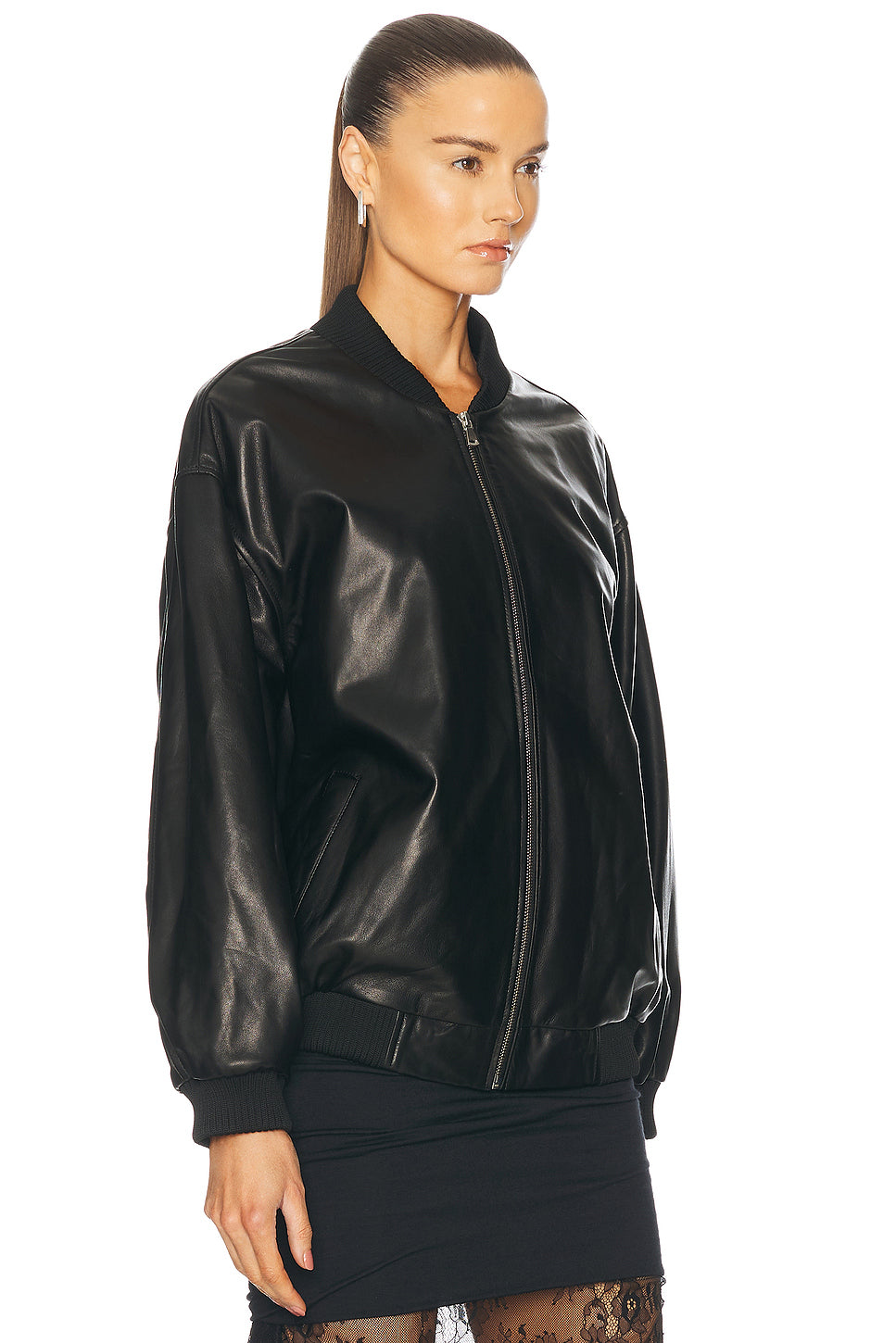 Marly Leather Bomber Jacket